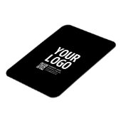 Magnet Flexible Votre logo avec code QR et texte modifiables (Côté Gauche)