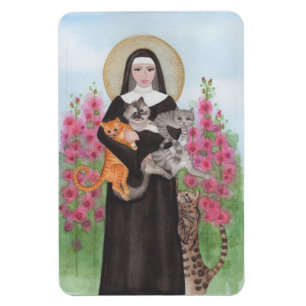 Magnet Flexible VOTRE MODÈLE PHOTO - St Gertrude avec le saint de