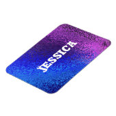 Magnet Flexible Votre nom Nuances de bleu & violet (Côté Gauche)