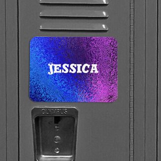 Magnet Flexible Votre nom Nuances de bleu & violet