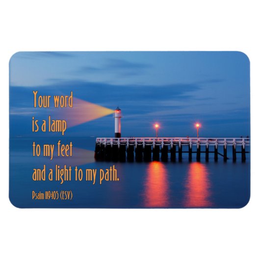 Magnet Flexible Votre Parole est un Psaume Léger 119:105 Verse de  (Horizontal)