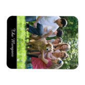 Magnet Flexible Votre photo et nom, ou message, en blanc (Horizontal)