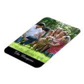 Magnet Flexible Votre photo et nom, ou message, en blanc (Côté Gauche)