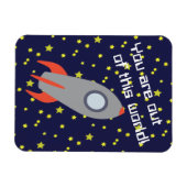 Magnet Flexible Vous êtes hors de ce World Retro Rocket Ship (Horizontal)