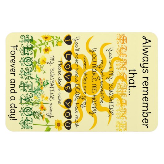 Magnet Flexible Vous Êtes Mon Soleil (Horizontal)