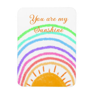 Magnet Flexible vous êtes mon soleil jaune orange rayons de soleil