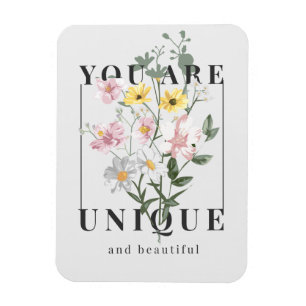 Magnet Flexible Vous êtes un Slogan floral unique