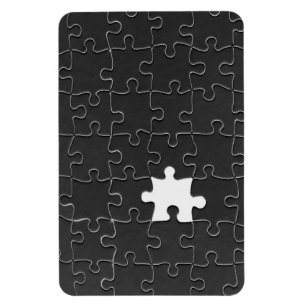 Magnet Flexible Vous me complétez Jigsaw Romantique Noir et Blanc