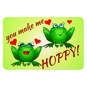 Magnet Flexible Vous Me Rendez Heureux Grenouilles Vertes Mignonne