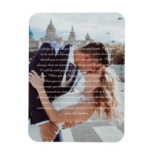 Magnet Flexible Vows mariages Faux Enveloppé toile Imprimer (Vertical)