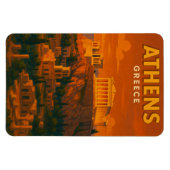 Magnet Flexible Voyage à Athènes Grèce Rétro (Horizontal)