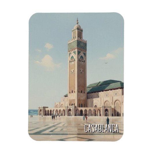 Magnet Flexible Voyage à Casablanca Maroc (Vertical)