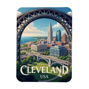 Magnet Flexible Voyage à Cleveland Ohio Lac Érié