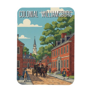 Magnet Flexible Voyage à Colonial Williamsburg en Virginie