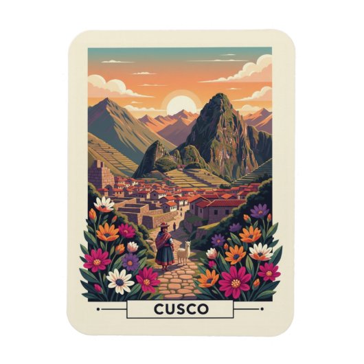 Magnet Flexible Voyage à Cusco Pérou (Vertical)
