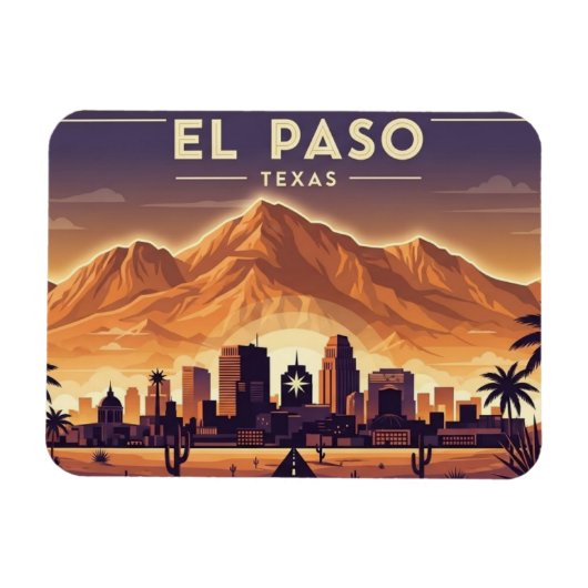 Magnet Flexible Voyage à El Paso Texas (Horizontal)