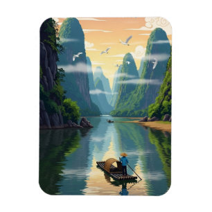 Magnet Flexible Voyage à Guilin en Chine sur la rivière Li