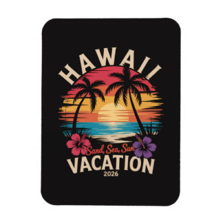 Magnet Flexible Voyage à Hawaï 2026 Vacances d'été Plage