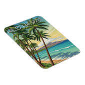 Magnet Flexible Voyage à Hilo Hawaii Vintage (Côté Droit)
