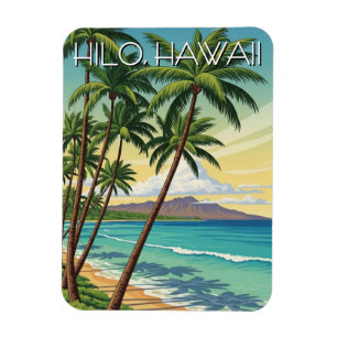 Magnet Flexible Voyage à Hilo Hawaii Vintage