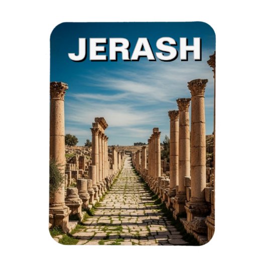 Magnet Flexible Voyage à Jerash en Jordanie (Vertical)
