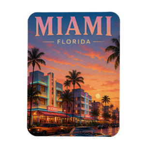 Magnet Flexible Voyage à Miami Luxe Tropical