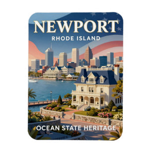 Magnet Flexible Voyage à Newport Rhode Island à l'ère Gilded