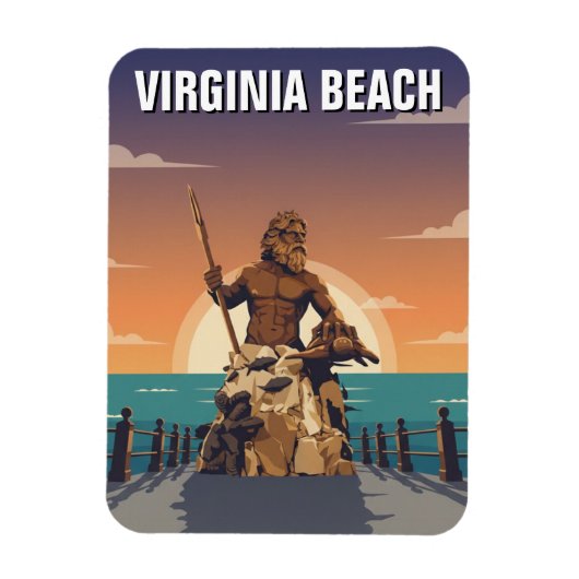 Magnet Flexible Voyage à Virginia Beach (Vertical)