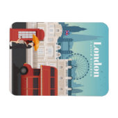 Magnet Flexible Voyage Art Voyage À Londres Angleterre (Horizontal)