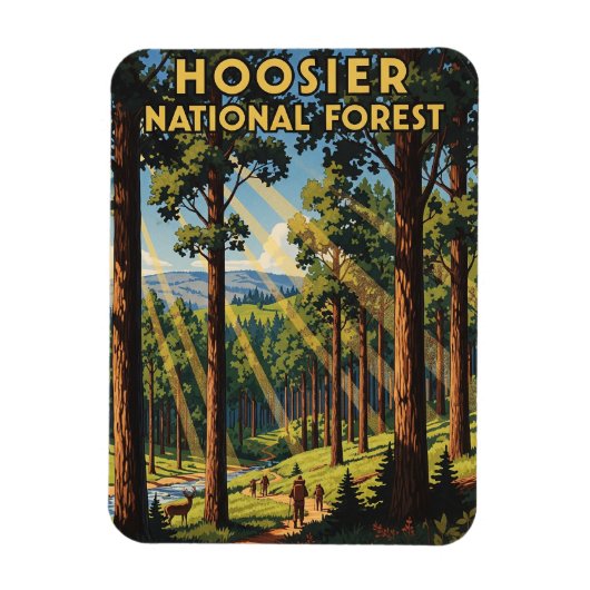 Magnet Flexible Voyage dans la forêt nationale d'Indiana Hoosier (Vertical)