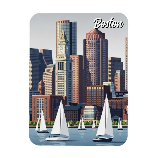 Magnet Flexible Voyage dans le port de Boston (Vertical)