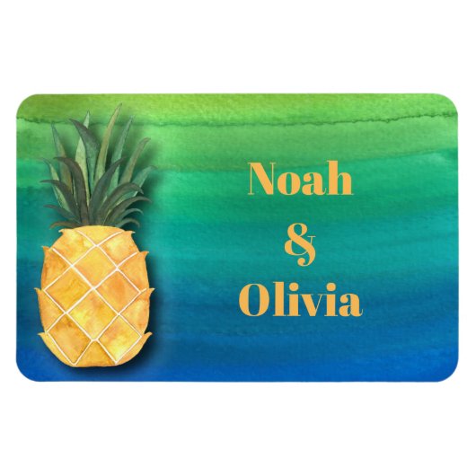 Magnet Flexible Voyage de croisière ananas Stateroom Porte Monogra (Horizontal)