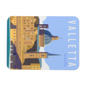 Magnet Flexible Voyage de Valletta malta moderne (Horizontal)