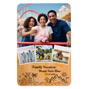 Magnet Flexible Voyage en famille sur mesure 4 cadres photo