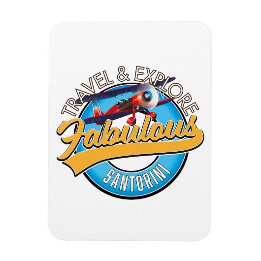Magnet Flexible Voyage & Explore Fabulous Santorini (Vertical)