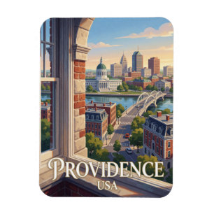 Magnet Flexible Voyage historique à Providence Rhode Island
