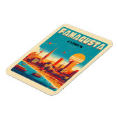 Magnet Flexible Voyage Rétro Famagusta Beach Chypre cadeaux (Côté Gauche)