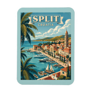 Magnet Flexible Voyage Rétro Split Croatie