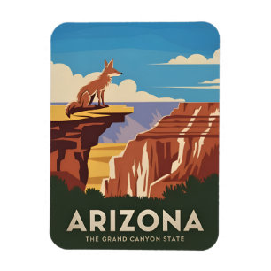 Magnet Flexible Voyage Rétro Vintage Arizona Grand Canyon Paysage