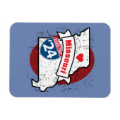 Magnet Flexible Voyage routier 24 Missouri - aimant (bleu / marron (Horizontal)