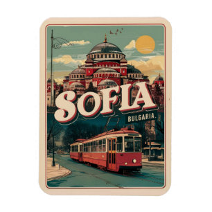 Magnet Flexible Voyage Sofia, bulgarie cadeaux vintages et souveni