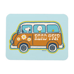 Magnet Flexible Voyage sur route Peanuts Road Trip Van