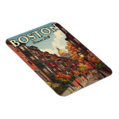 Magnet Flexible Voyage vintage Boston Beacon Hill (Côté Droit)