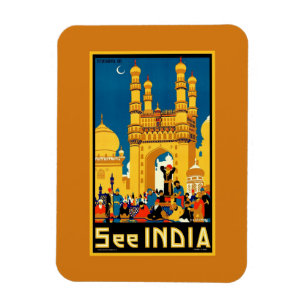 Magnet Flexible Voyage vintage de l'Inde Hyderabad