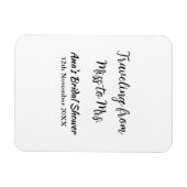 Magnet Flexible Voyager douche nuptiale ajouter nom date de manque (Horizontal)