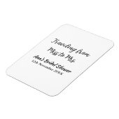 Magnet Flexible Voyager douche nuptiale ajouter nom date de manque (Côté Gauche)