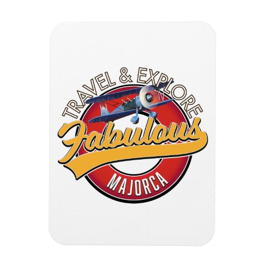 Magnet Flexible voyager explorer fabuleux logo Majorque (Vertical)