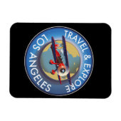 Magnet Flexible Voyagez explorer le logo de Los Angeles (Horizontal)