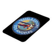 Magnet Flexible Voyagez explorer le logo de Los Angeles (Côté Gauche)