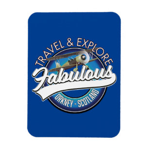 Magnet Flexible Voyagez, explorez le fabuleux Orkney Écosse logo